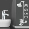 OPAL Shower Set Wall Mounted Bathroom Fittings Total 8 Piece’s Top Notch Quality Of Brass Chrome SEI-540