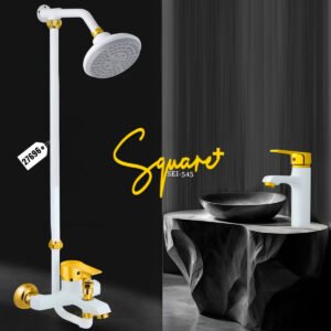 White Gold 8-Piece Luxury Bathroom Shower Set 99% of Brass With High Quality Chrome Finishing