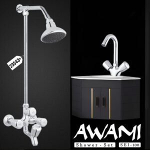 Bath Shower Set Wall Mounted Bathroom Fittings Total 8 Piece’s Top Notch Quality Of Brass Chrome SEI-100