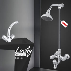 Lucky Shower Set, Wall Mounted Bathroom Fittings Total 8 Piece’s Top Notch Quality Of Brass Chrome SEI-101