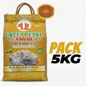 Nawab Sella Kanait 1121 Basmati Rice 5KG – Premium Extra Long Grain Rice Best for Sweet Rice & Biryani