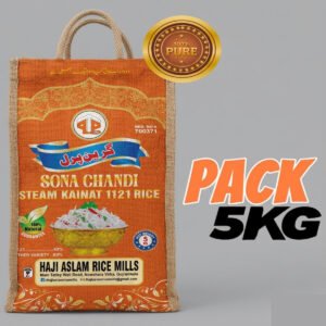 Sona Chandi Super Steam Kanait 1121 Basmati Rice – Premium Extra Long Grain Aromatic Rice for Biryani & Pulao