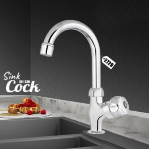 SIDE PILLAR COCK SINK MIXER WITH HIGH QUALITY CHROME SINK WASH SEI-230