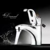 DIAMOND PEARL BASIN MIXER WITH HIGH QUALITY CHROME 99% SINGLE LEVER BATHROOM WASH BASIN FAUCET, BASIN TAPS, BASIN MIXER